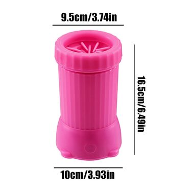 Автоматичний мийник лап для собак | USB-зарядка | Для дому та прогулянок | Підходить для середніх та великих порід, цуценят | Рожевий