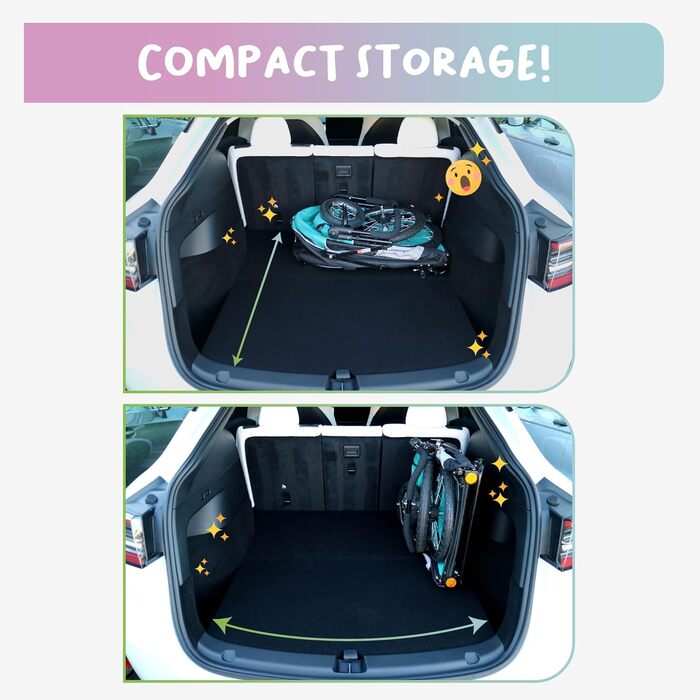 Візок для собак Petique Trailblazer Jogger Space Gray з насосом, дощовиком, адаптером для велосипеда та прапорцем безпеки | З повітряними колесами | Складаний | З оглядовим вікном | Для великих собак та котів (Neptune)