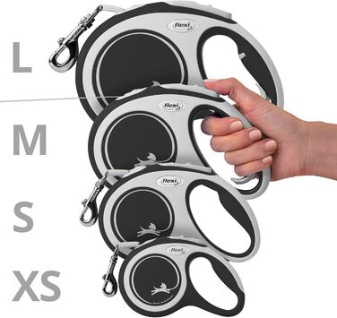 Рулетка для собак Flexi New Comfort XS, 3 м, синя, комфортна стрічка