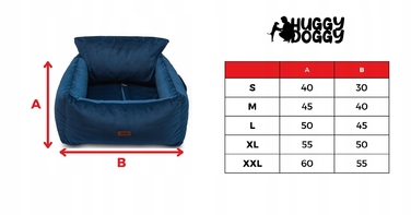 Автомобільний автокрісло-переноска для великих собак HUGGY DOGGY XXL