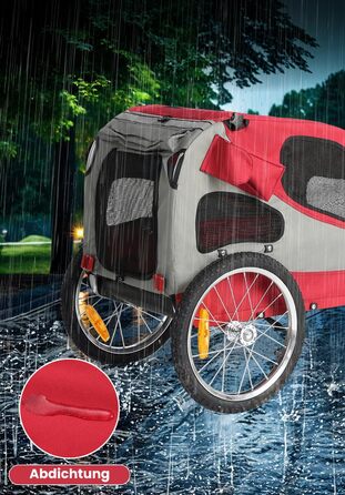 Фарм-причіп для собак SEPNINE® - складаний, до 30 кг, з підсумком та рефлекторами