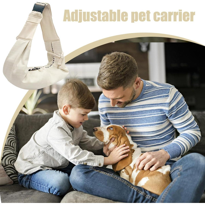 Сумка-переноска для собак та цуценят Holdes | Зручна переноска для вигулу, подорожей та повсякденних прогулянок | Бежева