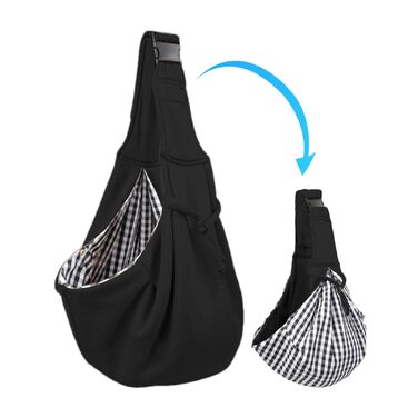 Транспортер для домашніх тварин, сумка-переноска для собак та котів з регульованим ременем - чорна переноска для маленьких тварин, для подорожей та прогулянок