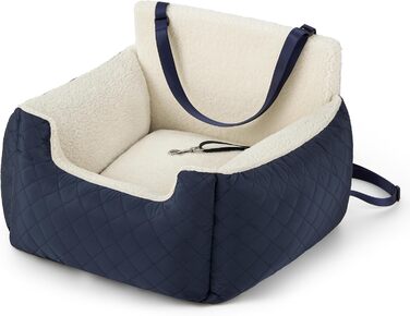 Автокрісло для собак Lesure - блакитне, для маленьких собак, з поворотком для повідка, водовідштовхувальне