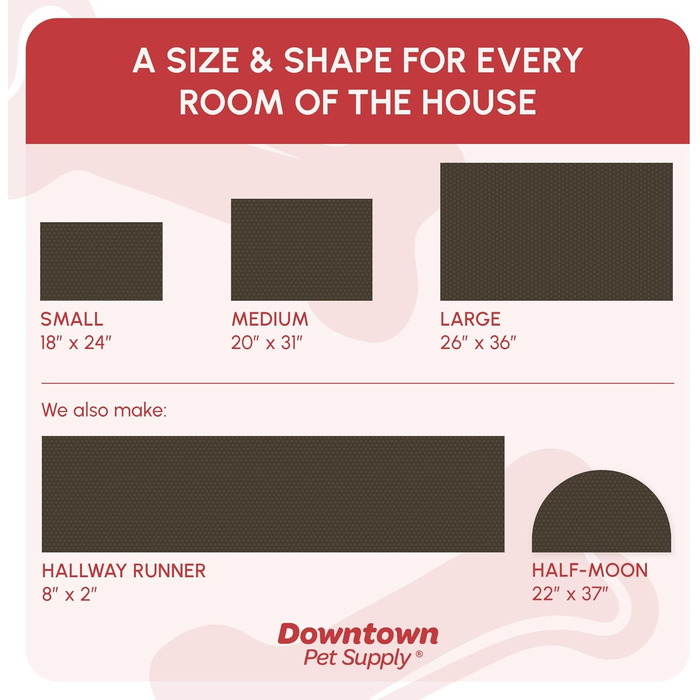 Килимок для собак My Doggy Place з мікрофібри для брудних лап, 91,4 x 66 см, антрацит з відбитком лапи, швидковисихаючий, з антиковзким покриттям, придатний для прання та сушки, розмір 91 x 66 x 3 см