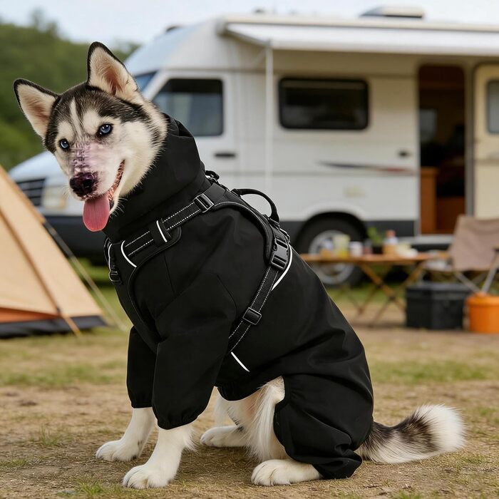 Зимовий теплий одяг для собак - вітронепроникний та дихаючий костюм для тварин | Комплект на все тіло для собак, ідеальний для прогулянок в снігу та активного відпочинку на природі. Розмір XL