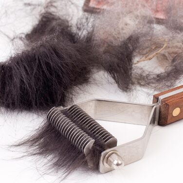 AIDIYA Coat King - щітка для грумінгу собак, триммінг, видалення підшерстка, 17+9 двосторонні зубці (7.2 см)