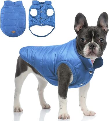 Зимовий одяг для собак Meioro: тепла куртка, флісова жилетка, м'який светшот для малих та середніх собак (XS, блакитний)