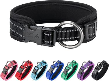 Нашийник для собак Exceent Eite Spanker з PU матеріалу, чорний, розмір L, регульований, для дресирування великих собак