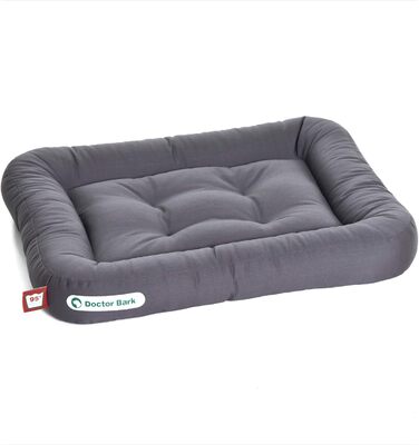 Ортопедична подушка для собак Doctor Bark, 60x55 см, сіра, 95°C, міцна та зручна