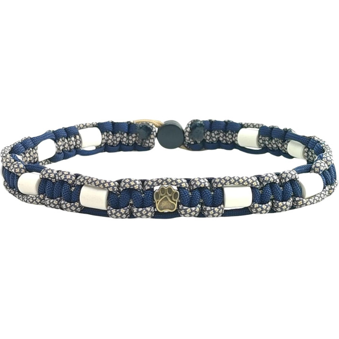 Нашийник EM-Keramik для собак та котів - виготовлення на замовлення, оригінальна стрічка EM-Band US-Paracord (61-70 см, блакитний)