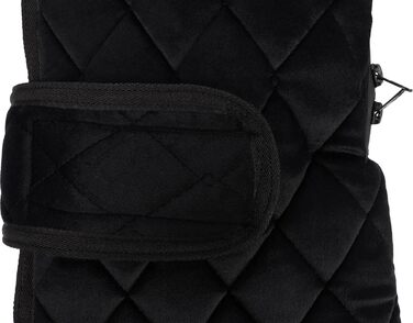 Зимовий теплий нашийник для собак Flamingo Jaffa чорного кольору, 55 см, з флісовою підкладкою, водовідштовхувальний, з клямками, для повірця, високий комір, XL