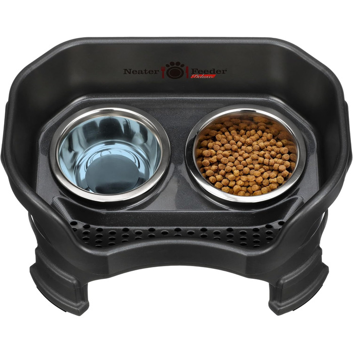 Автогодівниця для домашніх тварин NEATER PET BRANDS Feeder-Deluxe з подовжувачами ніжок, маленька, чорна