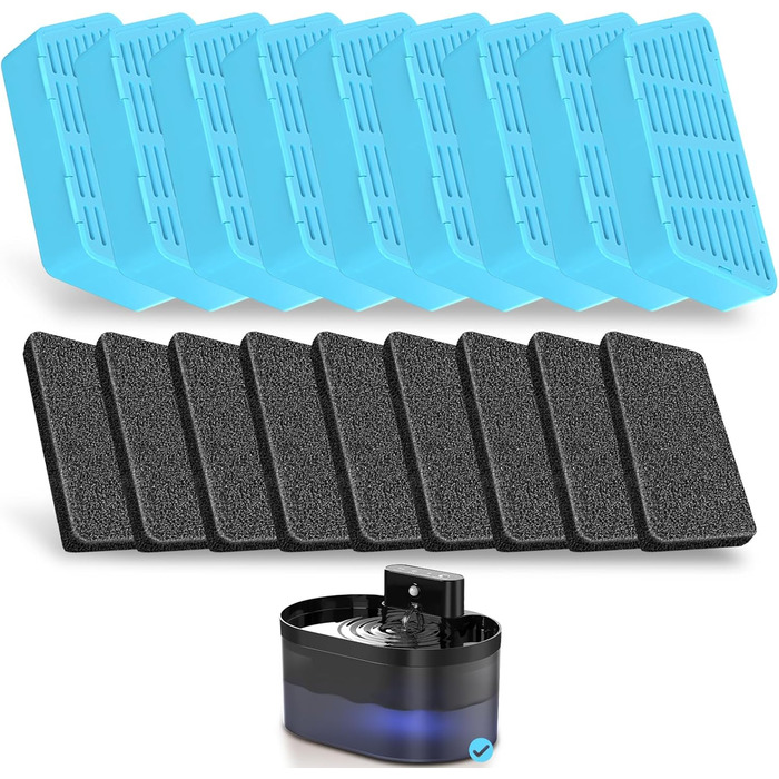 Замінні фільтри для фонтанів для котів, 2.2 л, 9 шт.