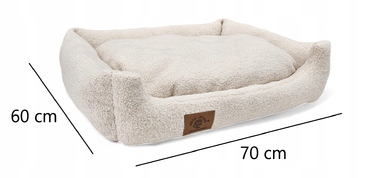 Лежак-диван для собак Odol-Plusz, бежевий, 70 см x 60 см