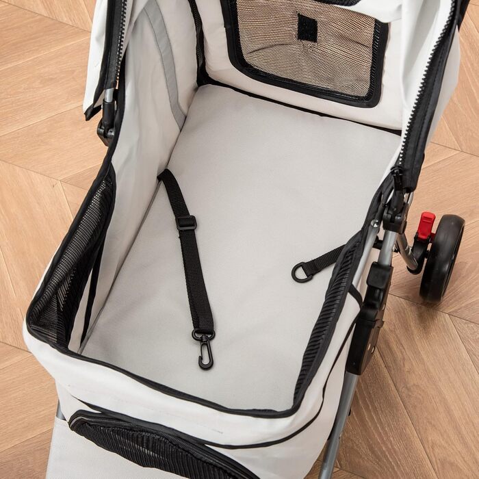 Візок для собак PawHut 75L, водонепроникний, сірий, 4 колеса, 75x46x94 см