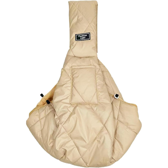 Трапляча сумка для собак та котів, зимова, з м'яким ременем, сумка-переноска для тварин, маленька, кольору абрикос