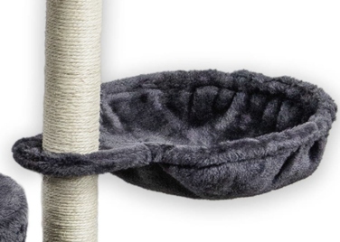 Високий кігтеточка-комплекс для котів Pet HOBBY, сірий, 5 рівнів, 140 см