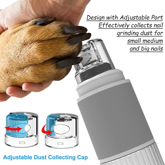 Шліфувальник кігтів для собак і котів Casifor з LED-підсвічуванням, тихий, чорний