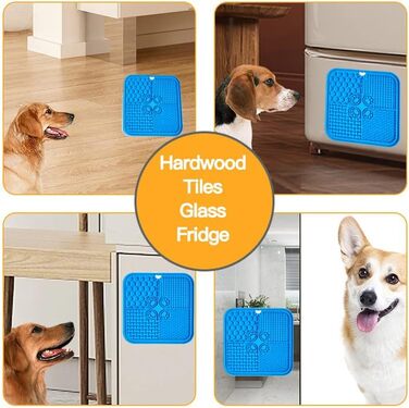 Силіконова килимок-заспокійвач для собак та котів Slow Feeder - блакитний