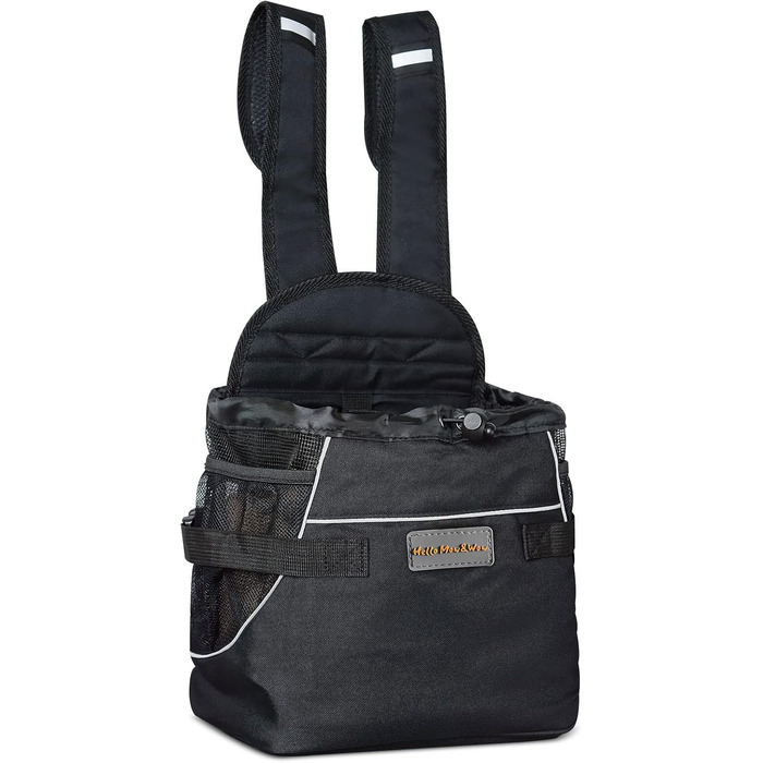 Рюкзак для кота/маленького собаки: зручний переносник для тварин з великою кишенею, безпека та комфорт, блакитний (S, чорний)