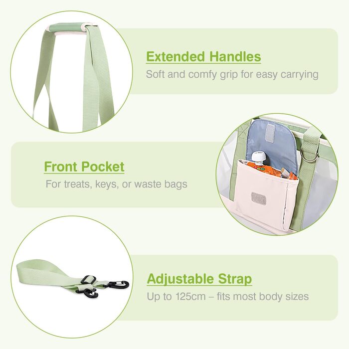 Транспортна сумка для собак і котів ALLSOPETS, легка, дихаюча, для подорожей, до ветеринара, рожева та м'ятно-зелена