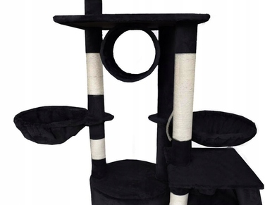 Стельовий кігтеточка-гігант Animel: висока вежа зі стовпчиком, лежаком та килимками для дряпання (висота понад 220 см)