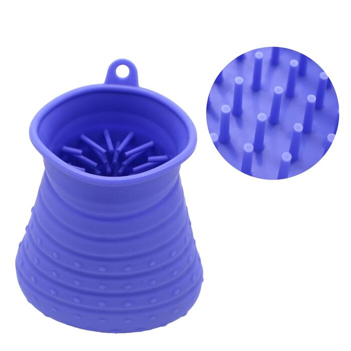 Масажер для миття лап собак FRCOLOR - силіконовий, з ручкою, для чищення та масажу лап. Підходить для собак середніх розмірів (M)