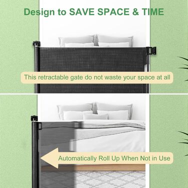 Захист для дверей MYPIN - висувна сітка, 0-140 см. Захист для собак, дітей. Чорний колір.