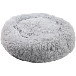 MEDISAFETY Крісло-лежанка для собак та котів Milou, м'яке, зручне, кругле, 50-80 см, кольори: світло-сірий, темно-сірий, бежевий, коричневий, розмір L