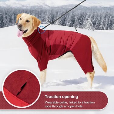 Водонепроникний зимовий одяг для собак: теплий манжет, одяг для цуценят, прогулянки, походи, кемпінг, червоний XL