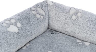 Крісло-ліжко для собак TRIXIE Nando, 60x50 см, сірий - м'яке ліжко з піною, кошик для середніх собак, неслизьке, 37845