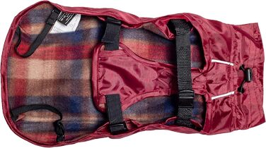 Водонепроникна куртка для собак CHIARA Finn, розмір XL (бордовий), з флісовою підкладкою, для будь-якої породи, з відбиваючими смугами