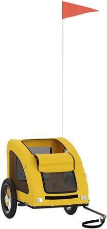 Причіп для велосипеда для тварин, жовтий, Oxford-тканина, 124x53x53 см