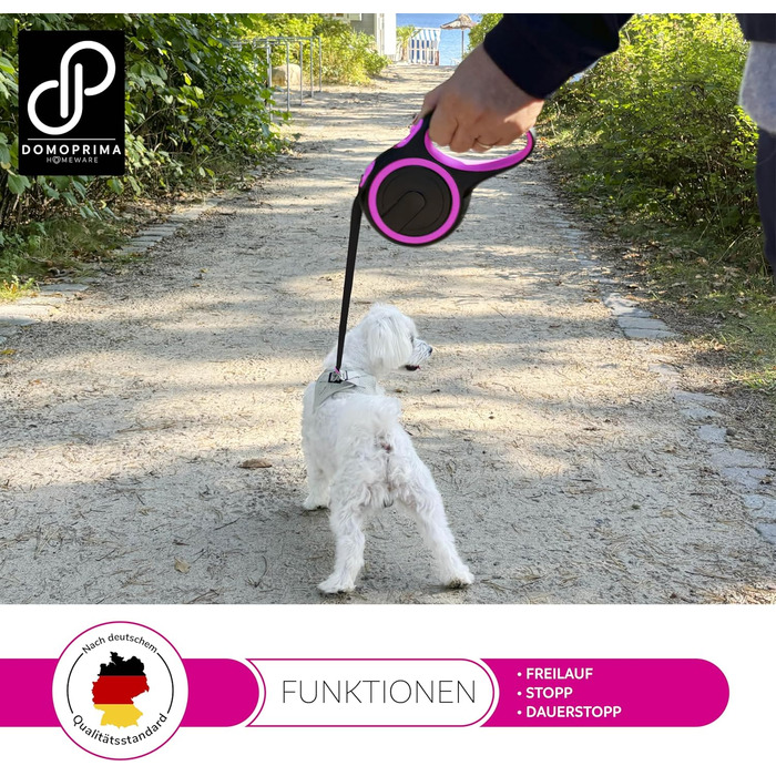 Нашийник для собак DOMOPRIMA: міцний, безпечний, 3 розміри (S, M), 4 кольори (сірий, блакитний, зелений, рожевий)