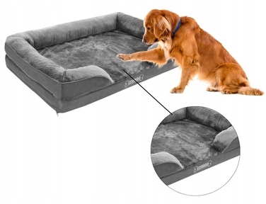 Ортопедичне ліжко для собак Lovedog, блакитне, 90 см x 60 см
