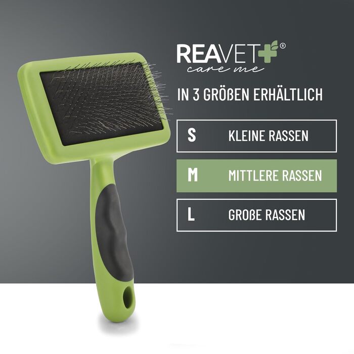 Щітка для собак та котів ReaVET, знімає підшерсток та ковтуни, для великих та середніх порід, (L/M)