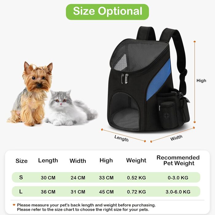 Транспортна сумка для котів та маленьких собак Allopet - блакитна, S