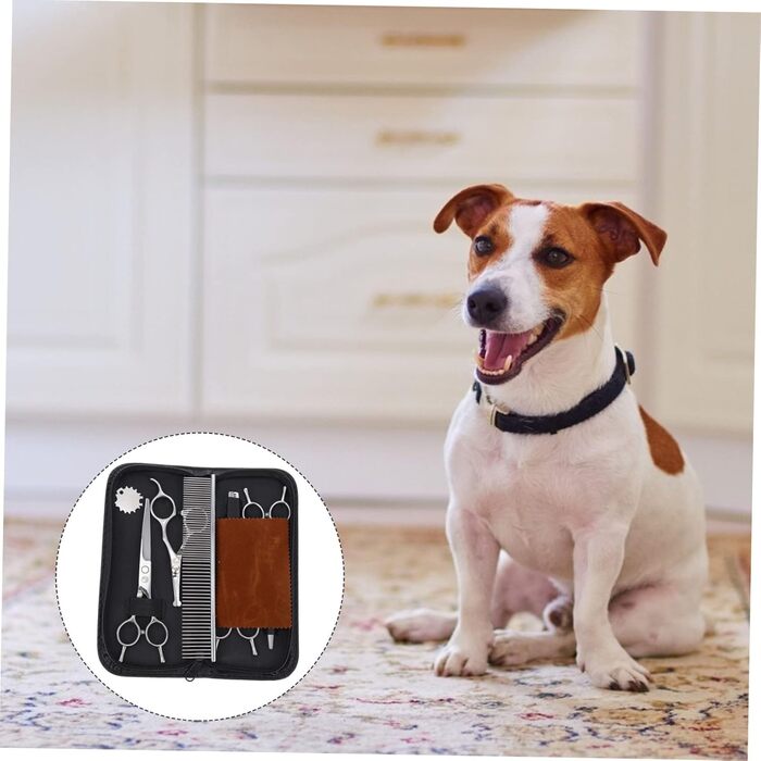 Набір для грумінгу собак BESPORTBLE: професійна ножиця та машинка для стрижки шерсті з нержавіючої сталі, безпечні закруглені кінчики для обличчя, вух та тіла