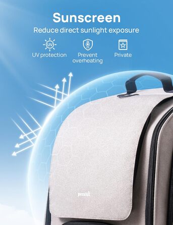 Рюкзак для кота Pecute з вікном-бульбашкою, дихаючий, 42x32x26 см, Khaki