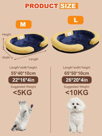 Ортопедичне ліжко для собак PETCUTE великих порід, зручне собаче ліжко з неслизьким дном та знімним, пральним чохлом, антистресовий кошик для собак середніх порід, колір: темно-синій