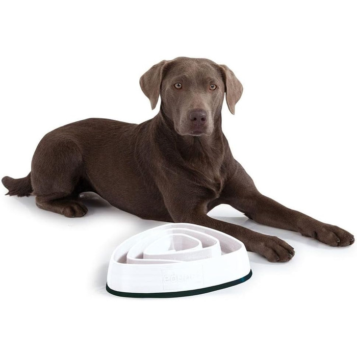 Миска для собак Edupet 06027AA, Anti-Schling Napf, Slow Feeder, 300 мл, 21 см, бежева