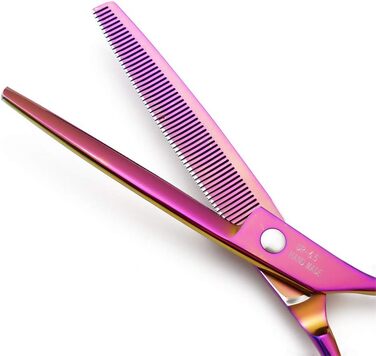 Професійна витончена ножиця для грумінгу тварин 6,5 дюймів, нержавіюча сталь, фіолетовий колір