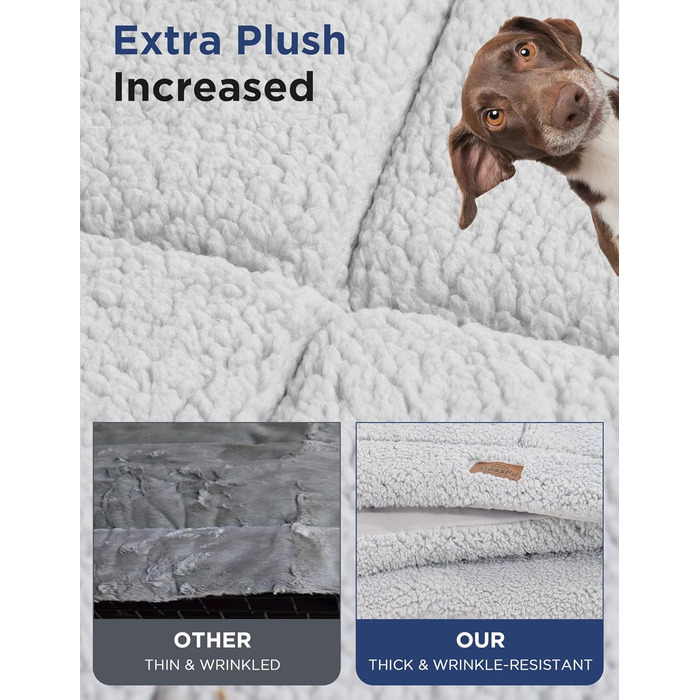 Практичне собаче ліжко для великих собак, 111.8 x 81.3 см, сіре. Зручне, м'яке, для дому та вулиці, двостороннє, з м'яким наповнювачем.