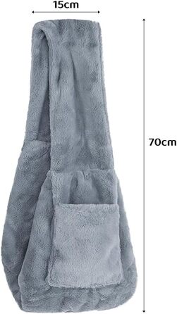 SIQITECH Сумка-переноска для собак та котів, плюшева, тепла, синього кольору