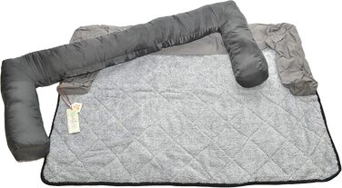 Крісло-ліжко для собак Raikou: комфортне місце для відпочинку, захист дивану та багажника, антиковзаюче покриття, легко миється, підходить для великих і маленьких собак (70x90 см, світло-сірий)