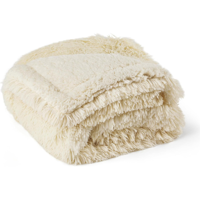 Водонепроникний коврик для собак BEDSURE, 80 x 100 см - м'який, плюшевий, для собак середніх порід, миючий, захисний, підходить для собак та котів, кремовий колір