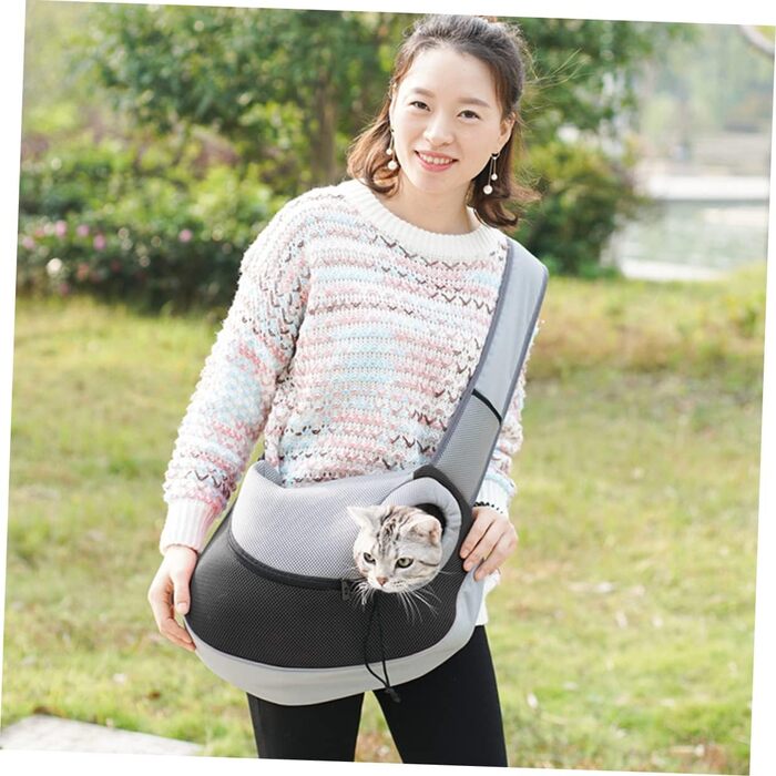 Сумка-переноска для тварин BESPORTBLE: міцна переноска для собак та котів, з вентиляційними вікнами та регульованими ременями, для подорожей з маленькими тваринами та цуценятами (чорна)