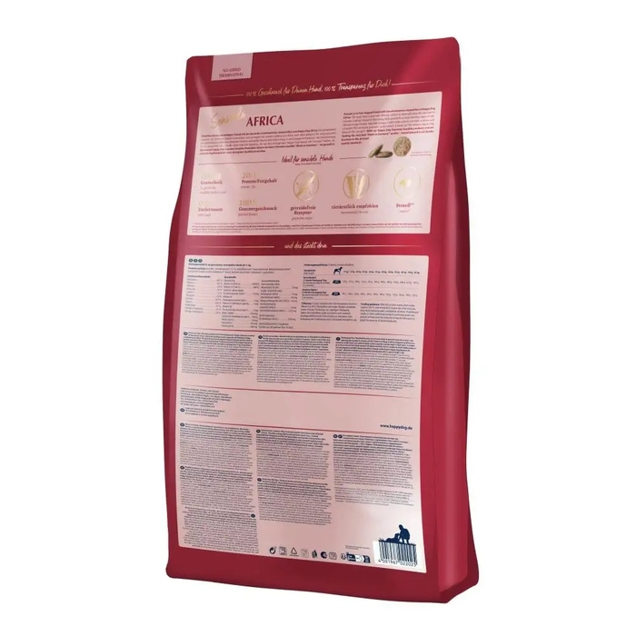 Корм для собак Happy Dog Sensible Africa зі страусом, 100% беззерновий, 12,5 кг