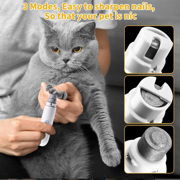 Електрична щітка для собак та котів 2-в-1 з точилкою для кігтів, сіра. Видаляє 90% відмерлої та розпушеної шерсті, підходить для середніх та довгошерстих тварин